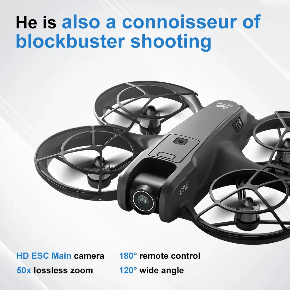 V666 8K Dual Camera Drone, Brushless Motor, Smart Obstacle Avoidance, Optical Flow Hovering, FPV Screen Remote Control, Foldable Quadcopter