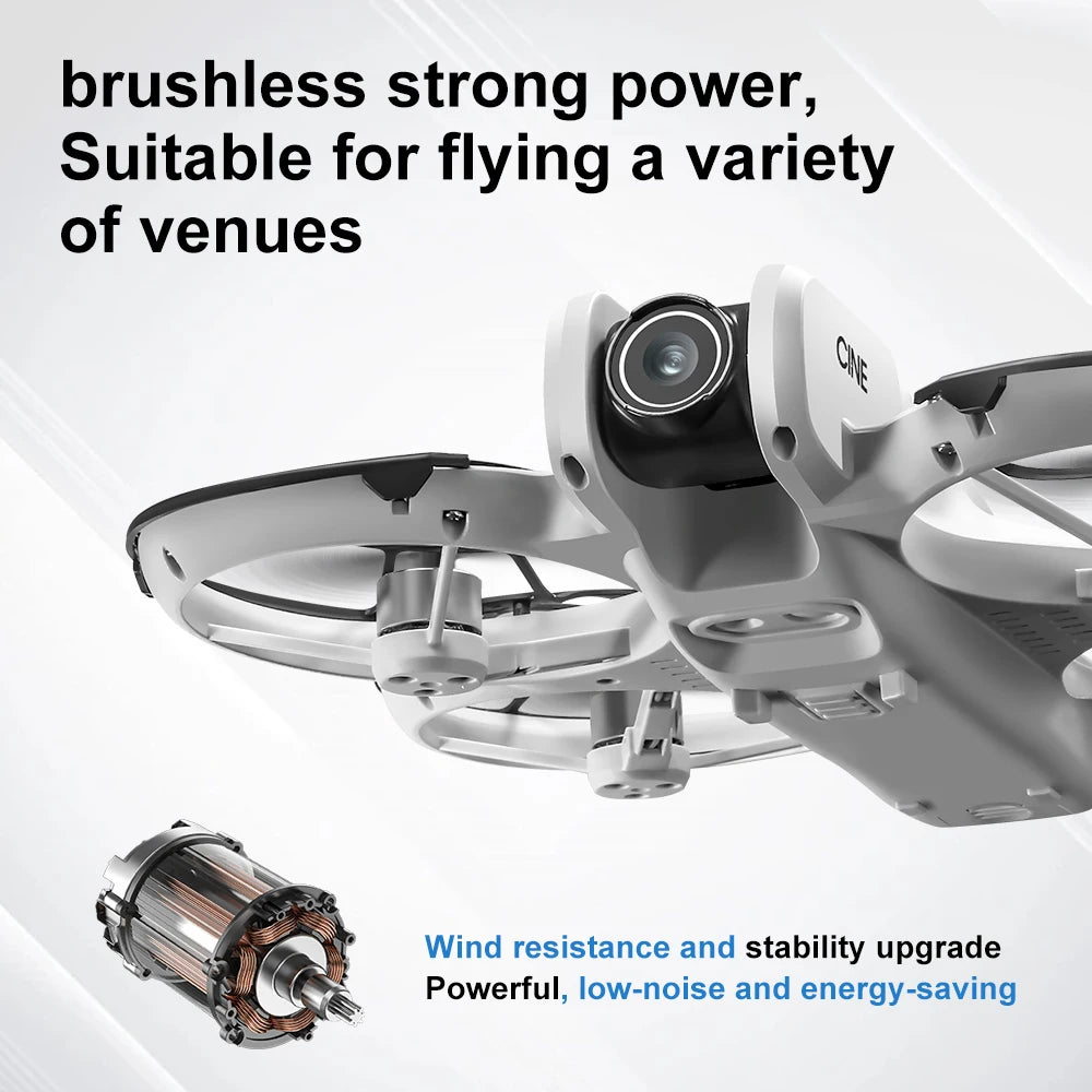 V666 8K Dual Camera Drone, Brushless Motor, Smart Obstacle Avoidance, Optical Flow Hovering, FPV Screen Remote Control, Foldable Quadcopter