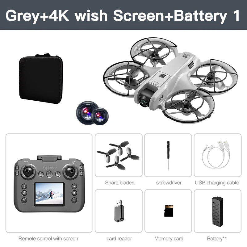 V666 8K Dual Camera Drone, Brushless Motor, Smart Obstacle Avoidance, Optical Flow Hovering, FPV Screen Remote Control, Foldable Quadcopter