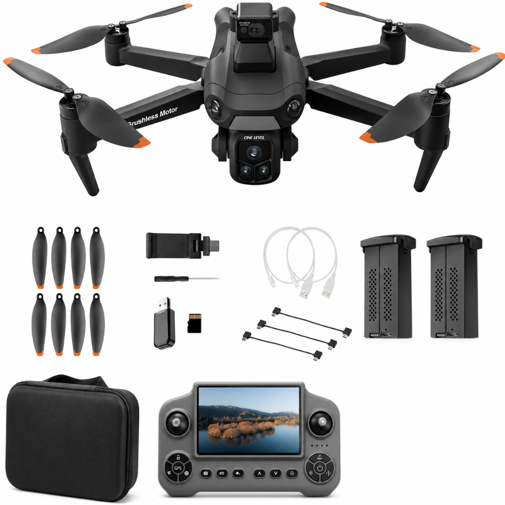 V918 MAX GPS Drone 8K Professional, Screen Remote Controller, 360° Laser Obstacle Avoidance, 8GB Memory Card, Brushless Motor