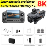 V918 MAX GPS Drone 8K Professional, Screen Remote Controller, 360° Laser Obstacle Avoidance, 8GB Memory Card, Brushless Motor