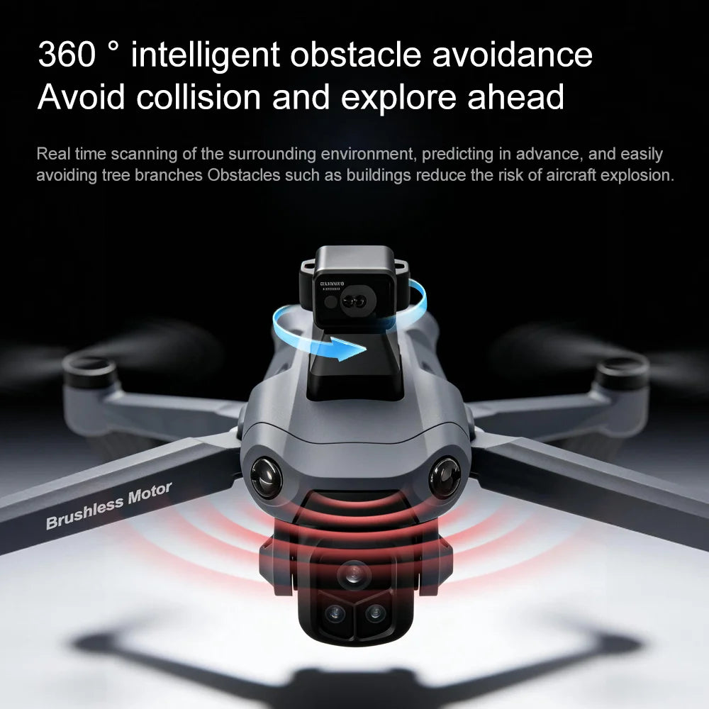 V918 MAX GPS Drone 8K Professional, Screen Remote Controller, 360° Laser Obstacle Avoidance, 8GB Memory Card, Brushless Motor
