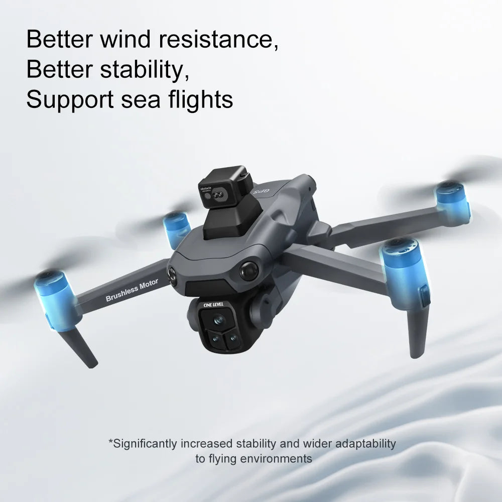 V918 MAX GPS Drone 8K Professional, Screen Remote Controller, 360° Laser Obstacle Avoidance, 8GB Memory Card, Brushless Motor