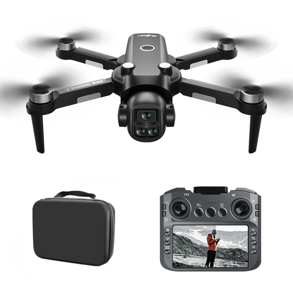 V988 8K Brushless Drone, 5.6” Screen Remote, Dual Camera EIS, Obstacle Avoidance, Servo Gimbal, 148g Ultra-Light, 3KM Range, 20 Min Flight