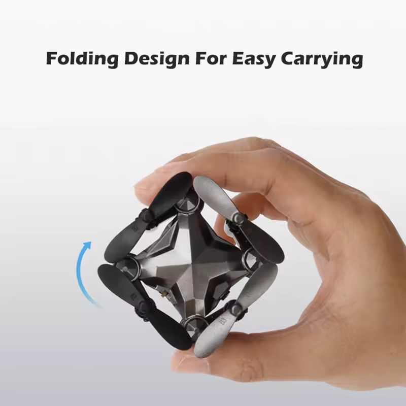 Wrist Drone with FPV Camera, Live Video, Foldable Mini Quadcopter, Watch Style Controller, Compact, Safe Design