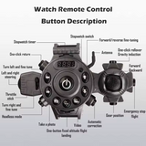 Wrist Drone with FPV Camera, Live Video, Foldable Mini Quadcopter, Watch Style Controller, Compact, Safe Design