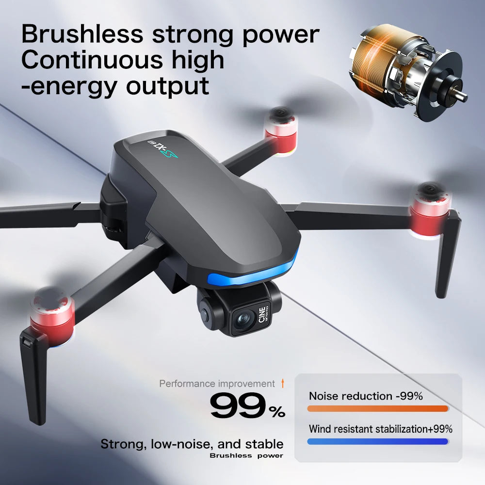 X-S1 MAX Drone 4K Camera, 3-Axis Gimbal, 5KM Range, 5G GPS Return, Brushless Motors, Dual Cameras, 4.5" Screen Remote