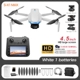 X-S1 MAX Drone 4K Camera, 3-Axis Gimbal, 5KM Range, 5G GPS Return, Brushless Motors, Dual Cameras, 4.5" Screen Remote