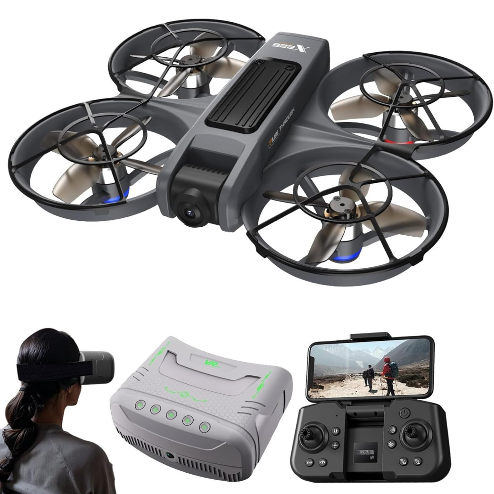 X226 8K Brushless Drone, VR FPV Glasses, Dual HD Camera, Optical Flow Hover, Electric Lens Adjust, Stable Performance, Foldable Design, Beginner Friendly