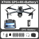 XT606 MAX GPS Drone 8K Dual Camera, 5.6” HD Screen Remote, 360° Obstacle Avoidance, Servo Gimbal EIS, Brushless Motors, 3KM Range, 25 Min Flight