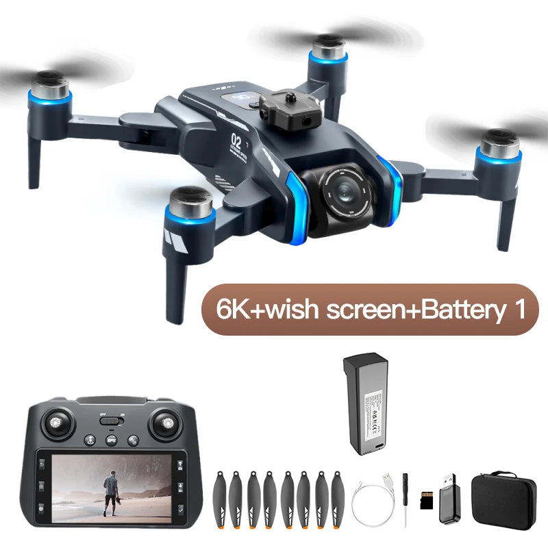 XT808 GPS Drone 8K Dual Camera, Brushless, Obstacle Avoidance, 5G FPV, EIS Stabilization, HD Screen Remote, Battery Indicator, Long Flight Time