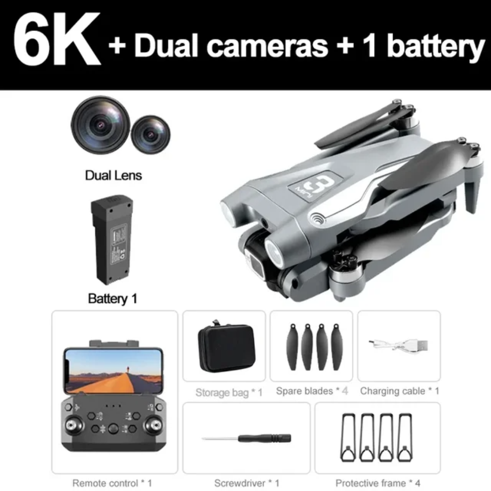 Z908 Pro Max 8K Dual Camera Drone, with Foldable Design, Real-Time 2.4G WiFi FPV, Altitude Hold, and Intelligent Flight Modes