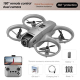 D16 drone in grey with remote controller, battery, spare propellers and charging cable