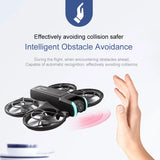 D2 drone intelligent obstacle avoidance stopping in front of a hand