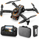 Drone GT5 8K HD Camera, 2.4-Inch Screen Remote, Brushless Motor, Dual Camera, EIS Stabilisation, Optical Flow Positioning, WiFi FPV, Foldable Design