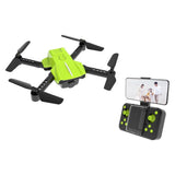K10 mini pocket drone in green with 4K camera and phone-holder remote controller