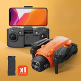 LU36 drone in orange with remote controller, phone holder and battery
