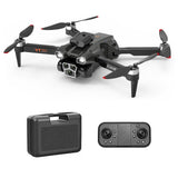 YT150 three-camera drone in black with brushless motors, remote controller and carrying case
