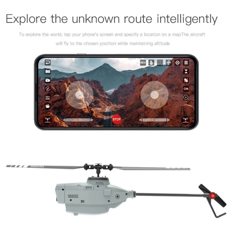 C127 RC Helicopter with 720P HD Camera 6 Axis Gyro Optical Flow Positioning Aileronless Single Rotor Drone