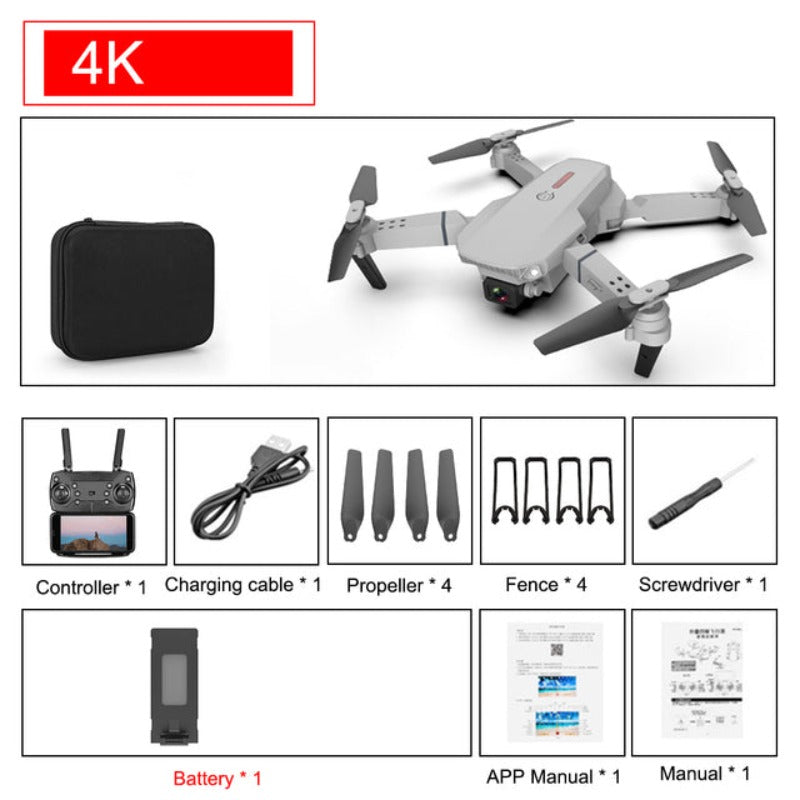 E88 PRO Drone 4K HD Dual Camera