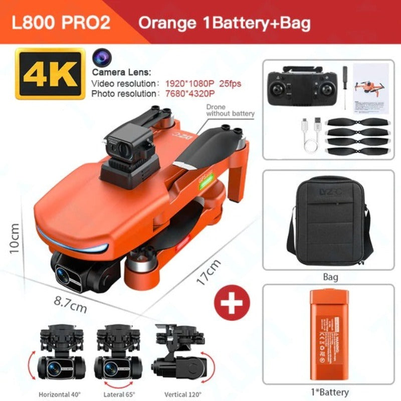 L800 PRO2 Drone GPS 5G WIFI HD Professional Camera 3-axis Anti-shake Gimbal Brushless Motor Obstacle Avoidance Dron - YouDrone.co.uk