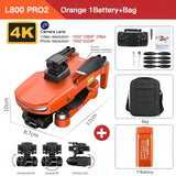 L800 PRO2 Drone GPS 5G WIFI HD Professional Camera 3-axis Anti-shake Gimbal Brushless Motor Obstacle Avoidance Dron - YouDrone.co.uk