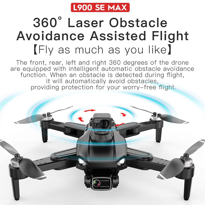 L900 Pro SE MAX GPS Drone 4K Dual Camera FPV 360 Obstacle Avoidance