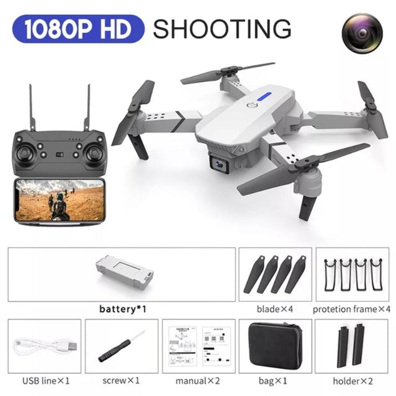 Mini Drone Led Light Dual 4K Camera RC Quadcopter Long Flying Time