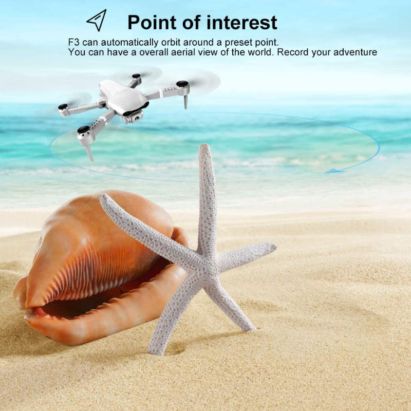 Professional 4K F3 Drone, Foldable 5G Quadcopter, Wide-Angle Camera, WiFi FPV, Follow Me, Gesture Control, Smart Flight Modes