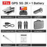 Professional 4K F3 Drone, Foldable 5G Quadcopter, Wide-Angle Camera, WiFi FPV, Follow Me, Gesture Control, Smart Flight Modes
