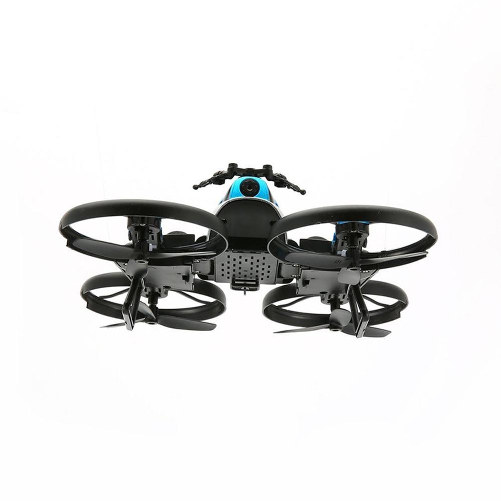Quadcopter Motorcycle Drone, 2-in-1 RC Drone and Motorcycle, WiFi Camera, Altitude Hold, Headless Mode, Beginner Friendly