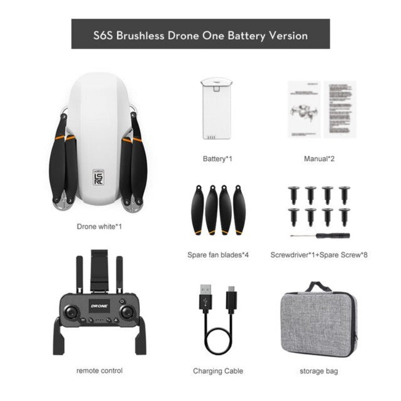 S6S GPS Drone 4K Dual Camera 5G WiFi FPV 25 Min Flight Brushless Motor Foldable Lightweight Quadcopter