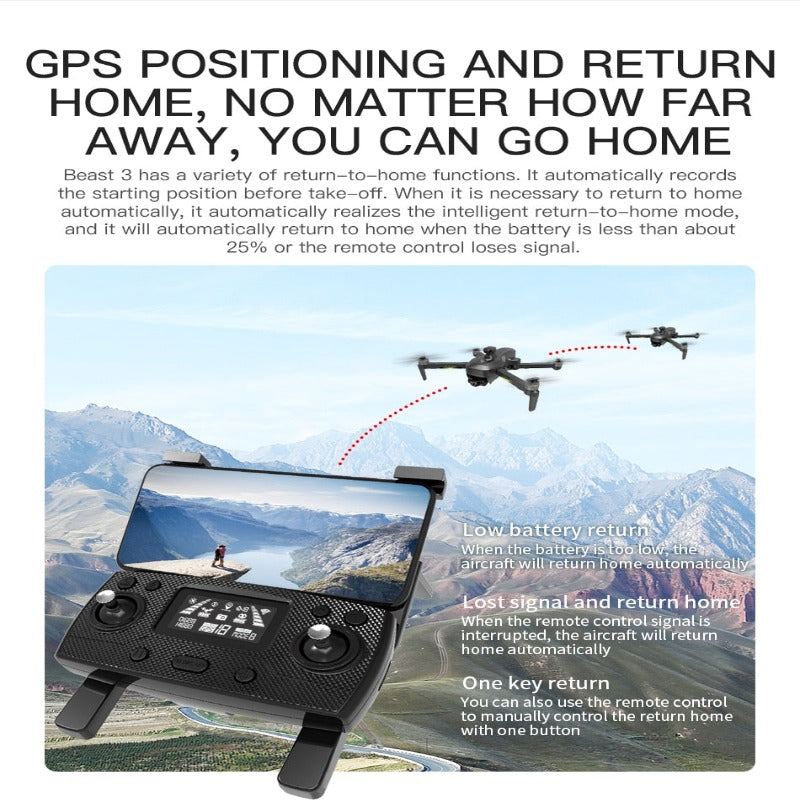 SG906 Max 4K Drone, Ultra HD Camera, 3-Axis Gimbal, Brushless Motors, 5G WiFi FPV, GPS Smart Modes, Laser Obstacle Avoidance