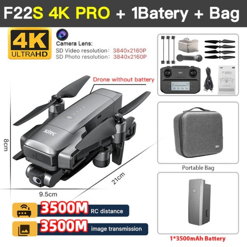 SJRC F22s Pro 4K GPS Drone 2-Axis Gimbal Laser Obstacle Avoidance 3500m Range FPV