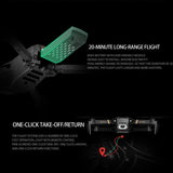 V4 RC Drone, 4K HD Wide-Angle Dual Camera, Foldable Quadcopter, WiFi FPV, Altitude Hold, Headless Mode, Long Flight Time
