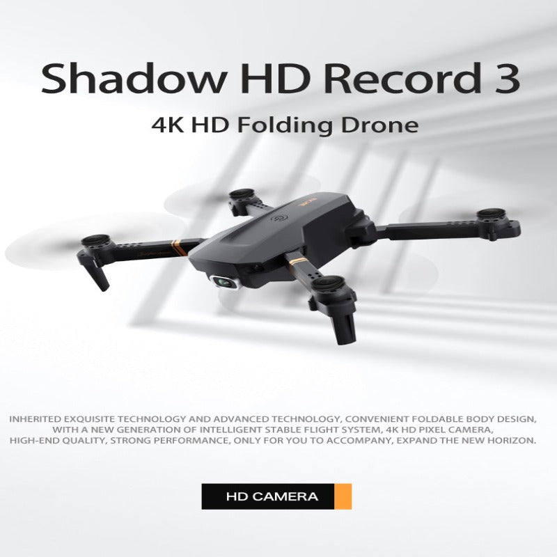 V4 RC Drone, 4K HD Wide-Angle Dual Camera, Foldable Quadcopter, WiFi FPV, Altitude Hold, Headless Mode, Long Flight Time