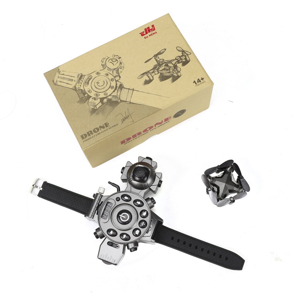 Wrist Drone with FPV Camera, Live Video, Foldable Mini Quadcopter, Watch Style Controller, Compact, Safe Design