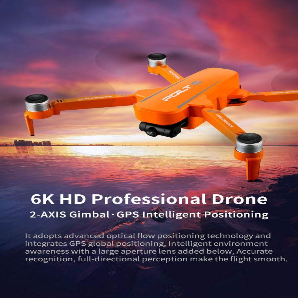 X17 6K Dual Camera Drone, 2-Axis Gimbal, GPS, Optical Flow, Brushless Motors, 5G WiFi FPV, Foldable Design, 30min Flight