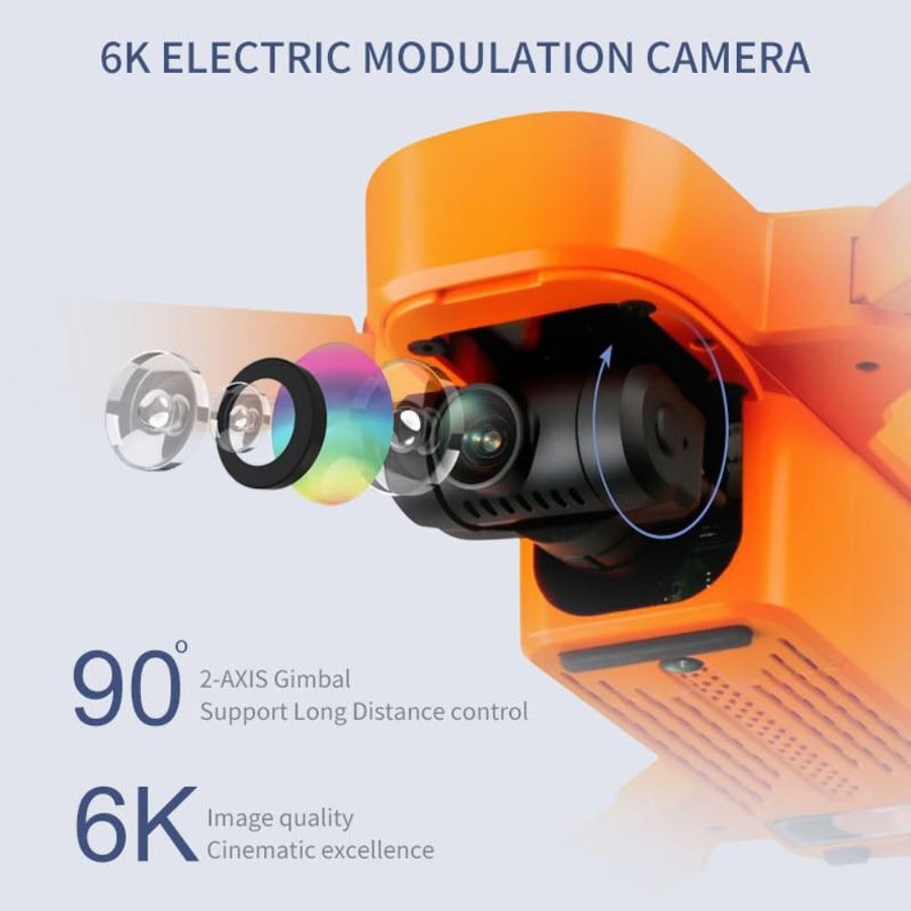 X17 6K Dual Camera Drone, 2-Axis Gimbal, GPS, Optical Flow, Brushless Motors, 5G WiFi FPV, Foldable Design, 30min Flight