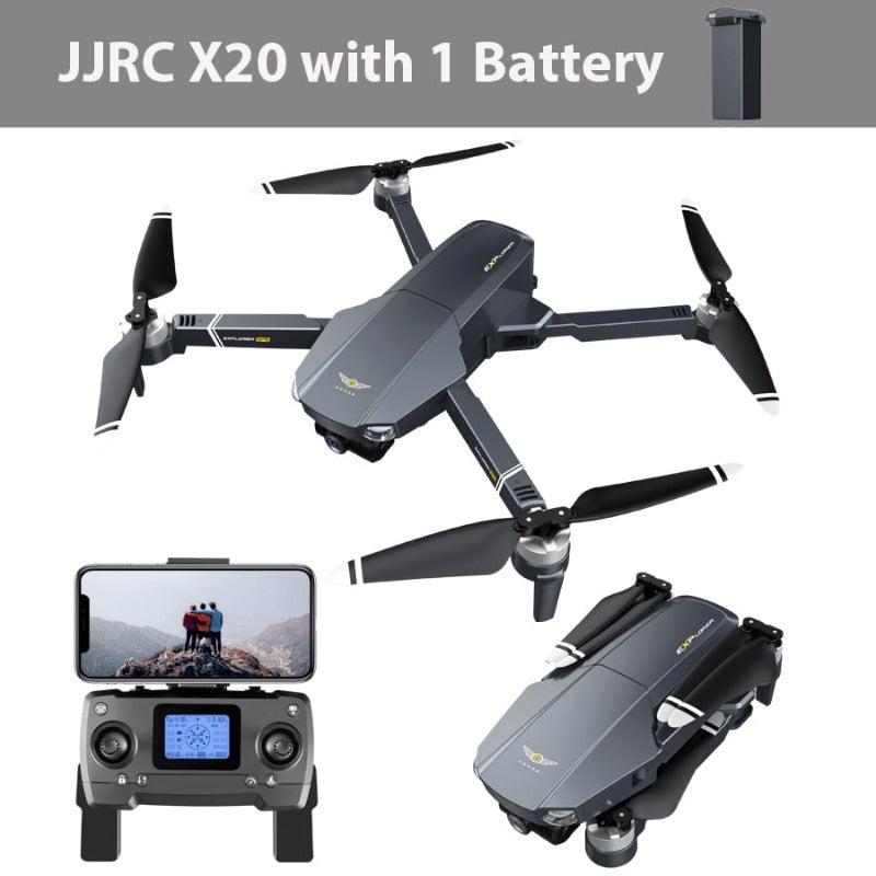 X20 6K Dual Camera GPS Drone with 3 Axis Gimbal 5G WiFi FPV 2000m Range Brushless Motor Foldable Quadcopter