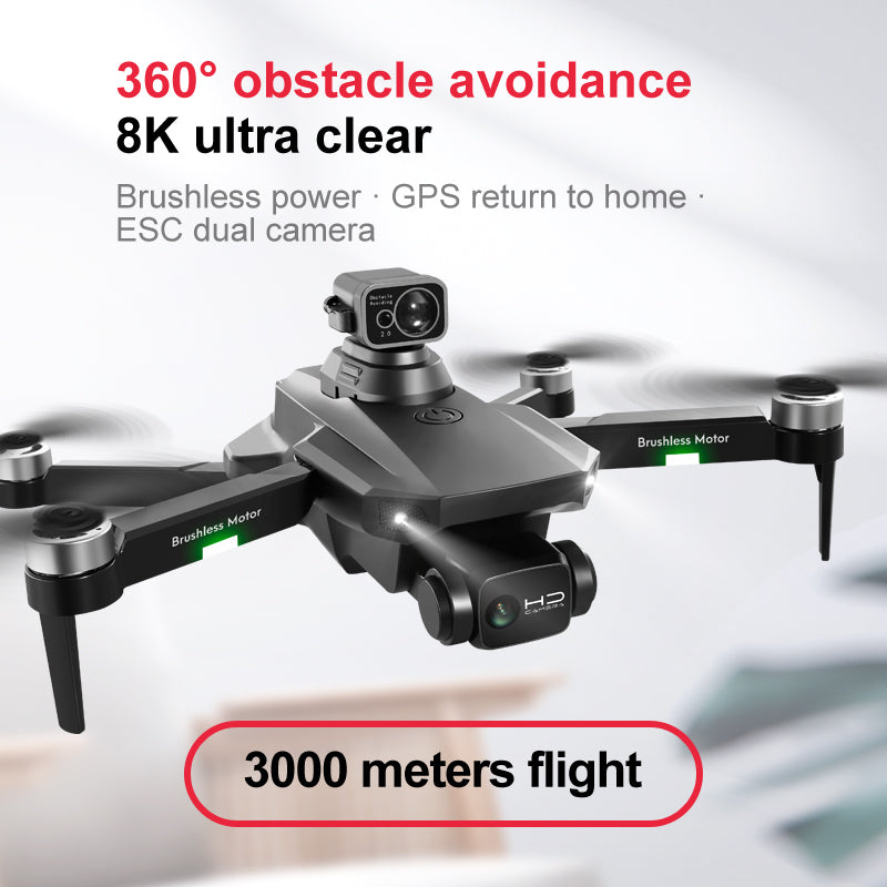 Drone professionnel K911 GPS 4K 8K ESC HD trois caméras FPV 1200